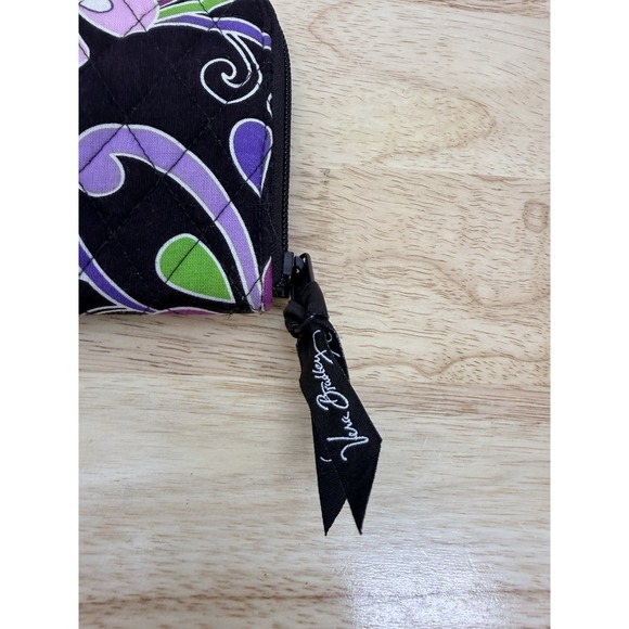 Vera Bradley Womens Zip Around Multicolor Floral Pattern Purple Punch Wallet #64 - Picture 3 of 6